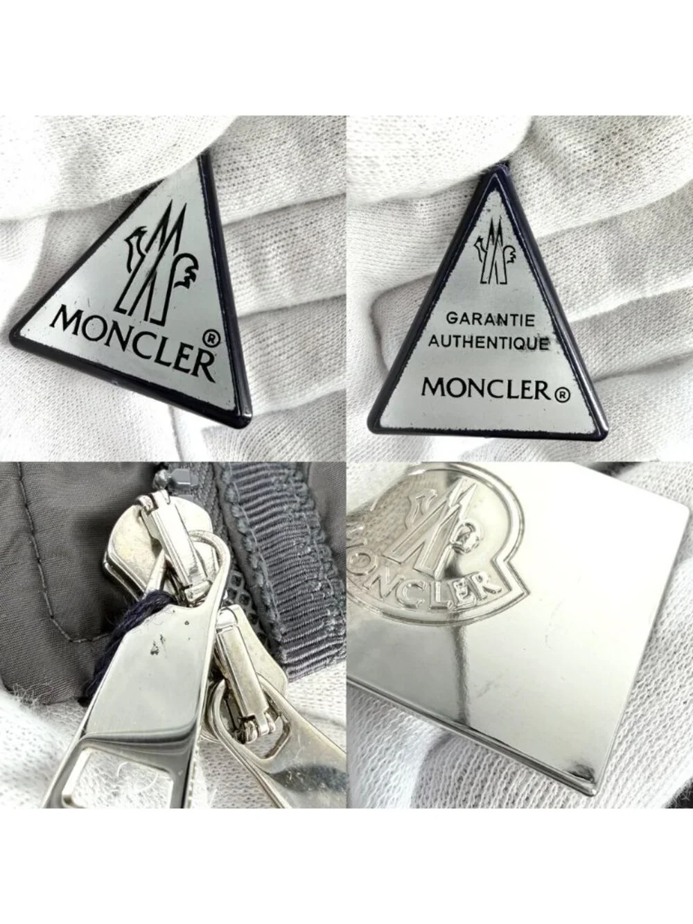 Moncler Down Jacket Accenture Giubbotto Coat Long 00 Gray Silver Nylon Winter